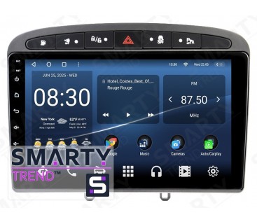 Штатная магнитола Peugeot 408 (2012 – 2020) (Gray/Black frame) – Android – SMARTY Trend - Ultra-Premium